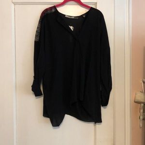 Alice and Olivia NWT black lace blouse